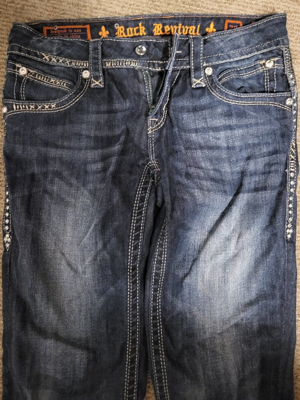 Women's Rock Revival Women's Jeans With Rhinestones
